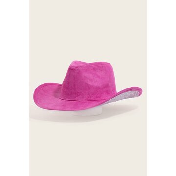 Western Studded Rhinestone Brim Cowboy Hat