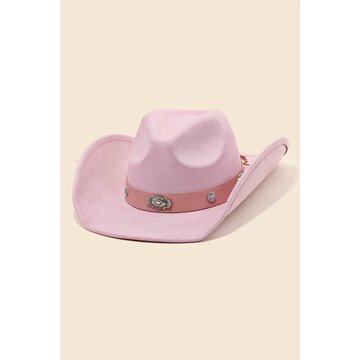 Western Disc Ribbon Bow Strap Cowboy Hat