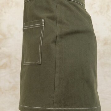 Contrast Color Stitch Mini Skirt