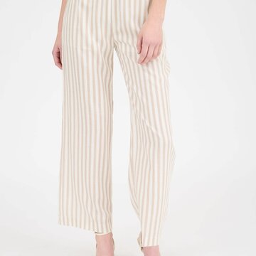 Striped Linen Wide Leg Pant