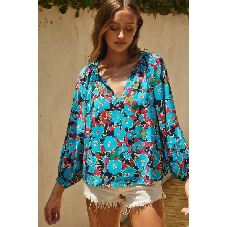 Braided Neckline Blouse