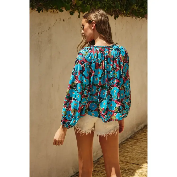 Braided Neckline Blouse