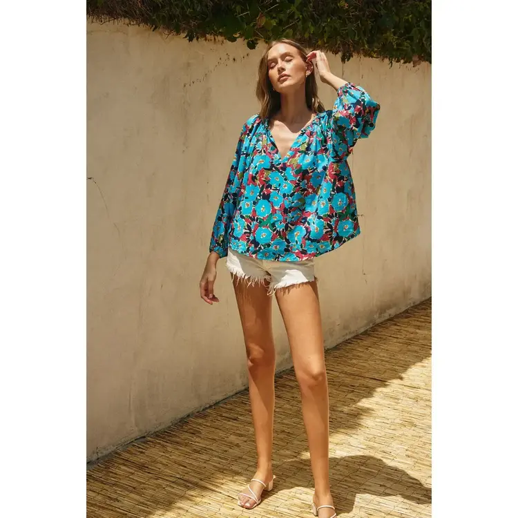 Braided Neckline Blouse