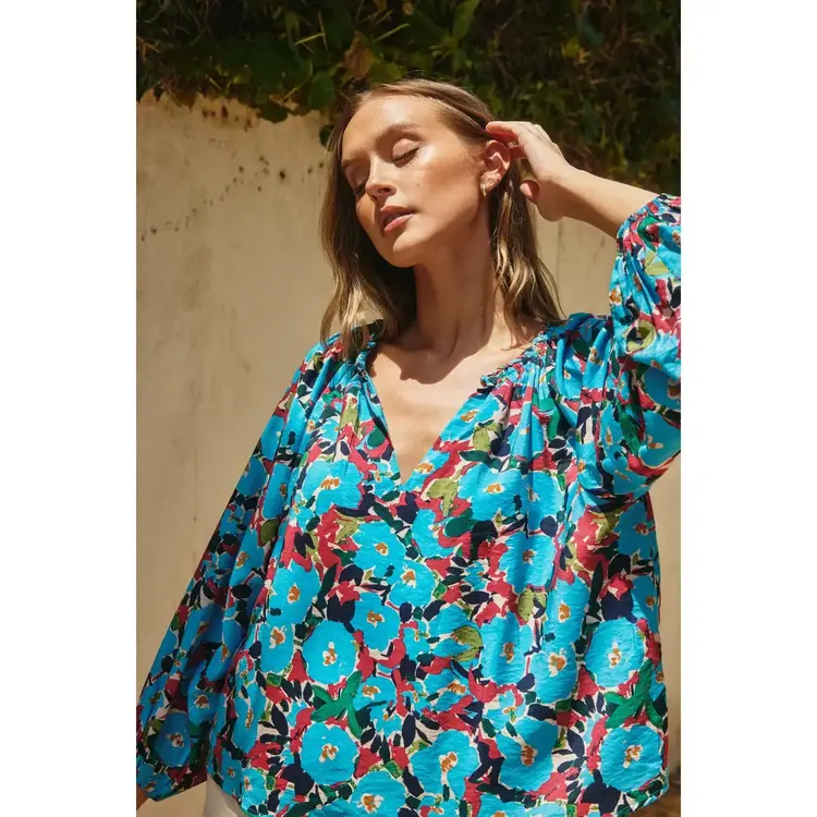 Braided Neckline Blouse