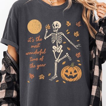 Golden Rose Co Skeleton Most Wonderful Time Tee