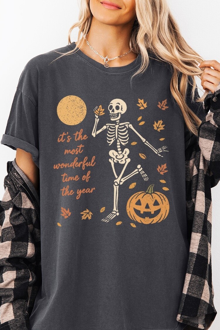 Golden Rose Co Skeleton Most Wonderful Time Tee