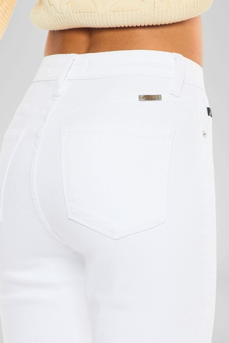 High Rise Straight Stretch Denim Jeans