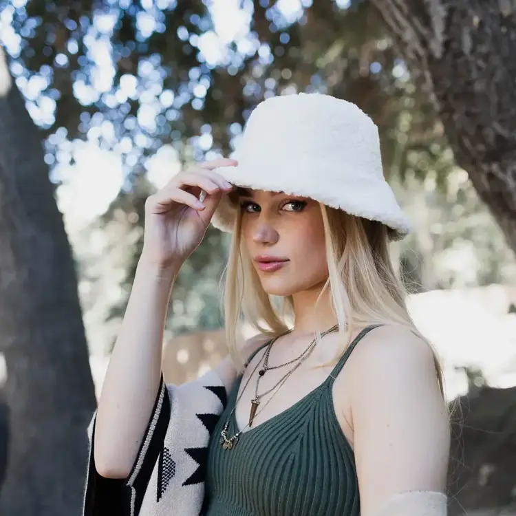 Reversible Sherpa/Suede Bucket Hat