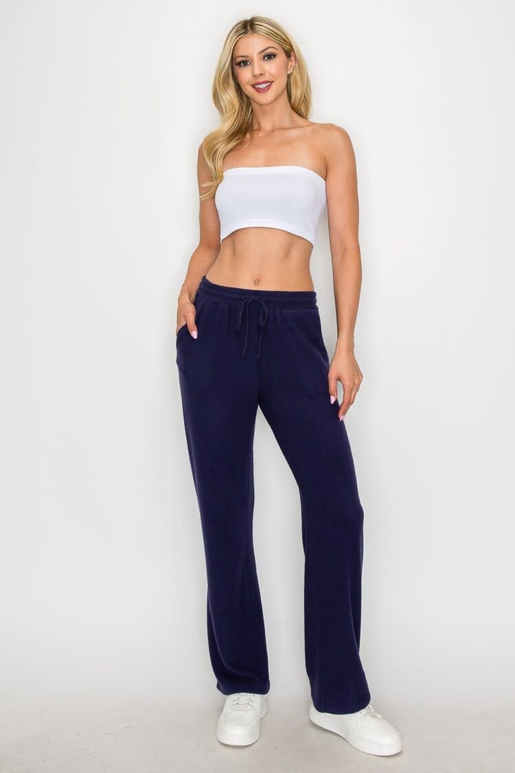 Brushed Hacci Straight Leg Pant