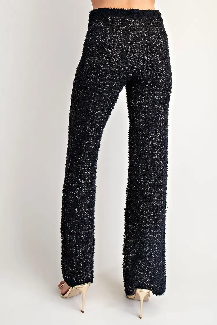 Lurex Sweater Straight Leg Pants
