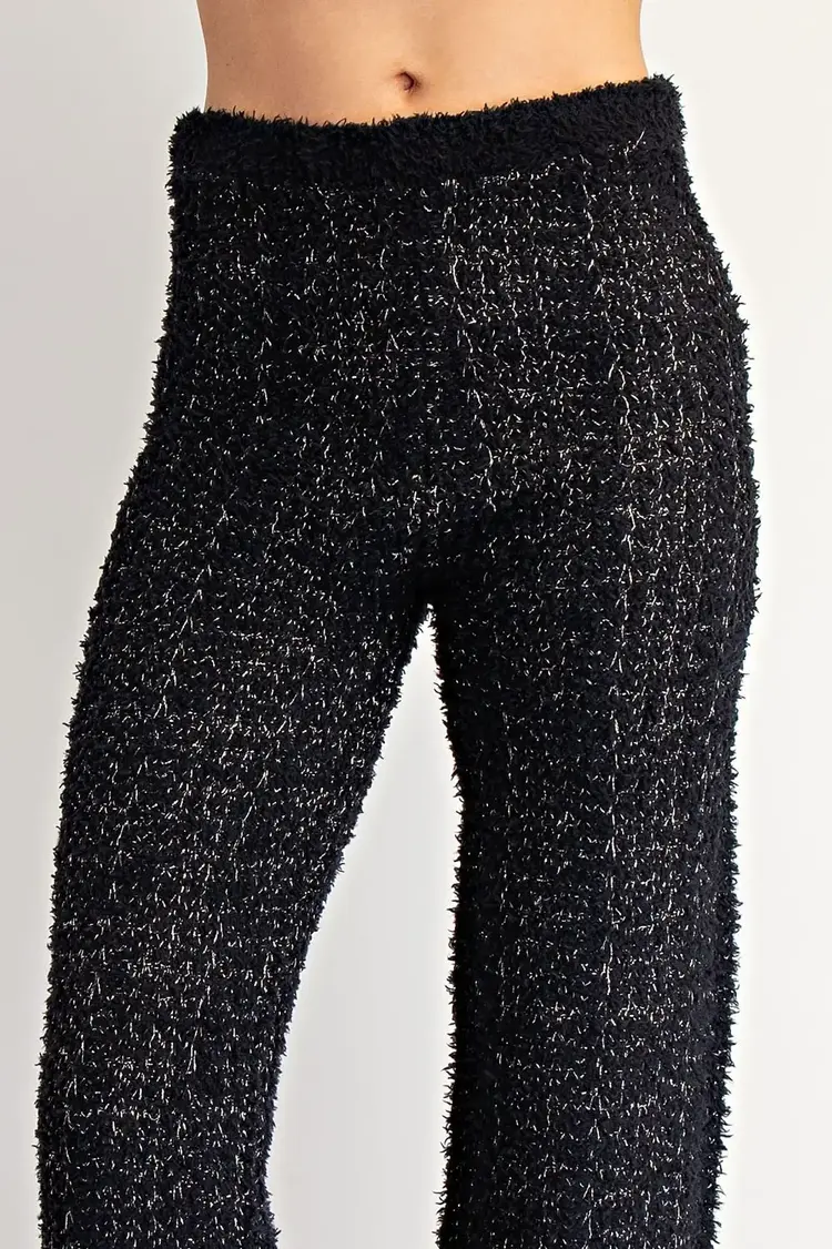 Lurex Sweater Straight Leg Pants