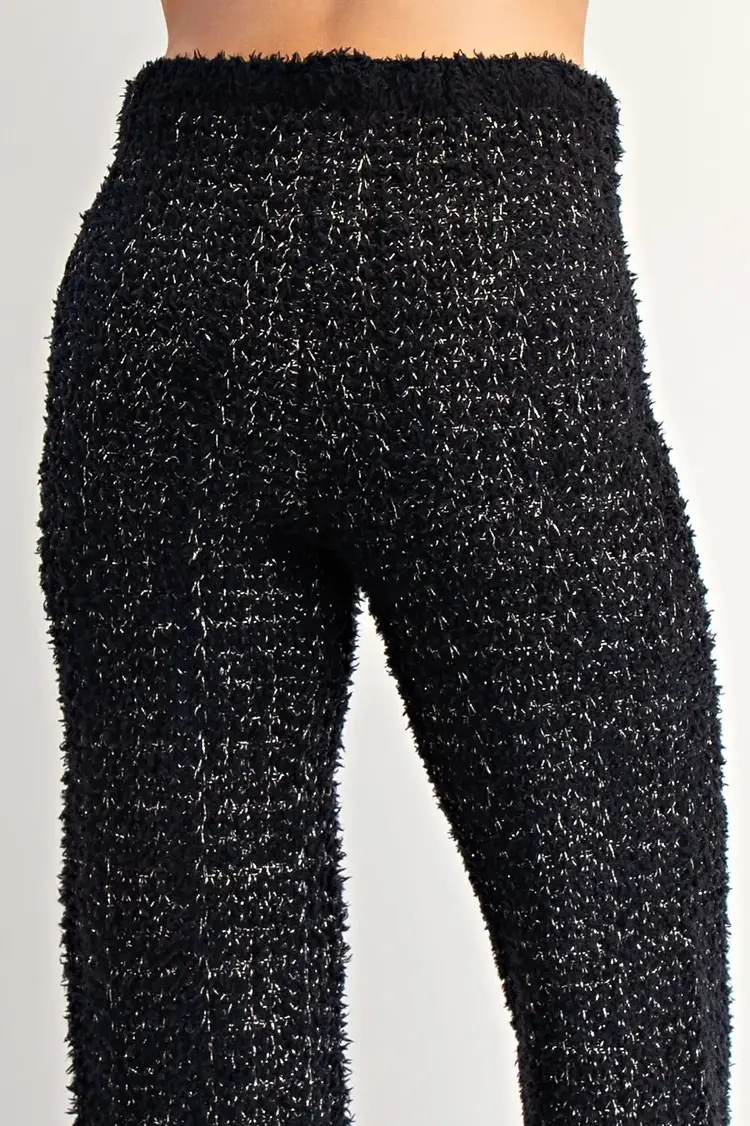 Lurex Sweater Straight Leg Pants