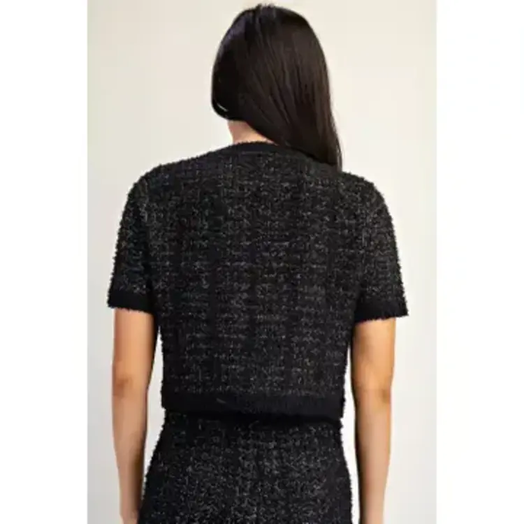 Lurex Sweater Cardigan