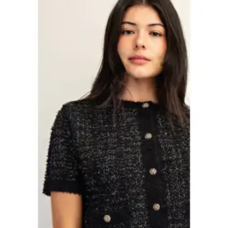 Lurex Sweater Cardigan