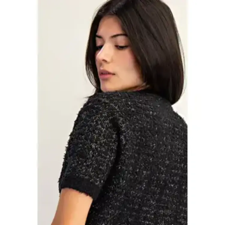 Lurex Sweater Cardigan