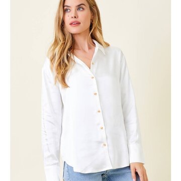 Silky Button Down Blouse