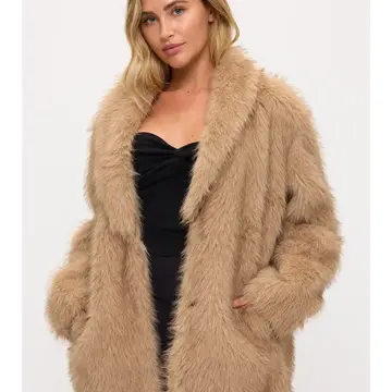 Shaggy Faux Fur Coat