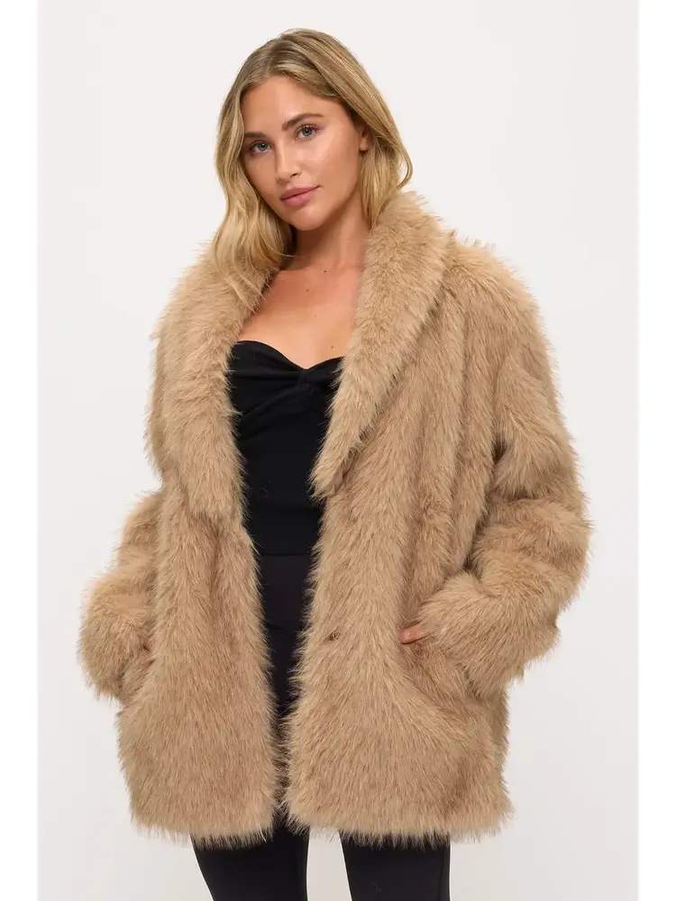 Shaggy Faux Fur Coat