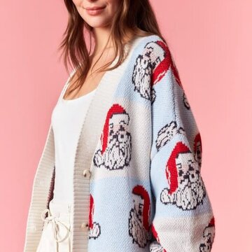 Santa Claus Checker Cardigan