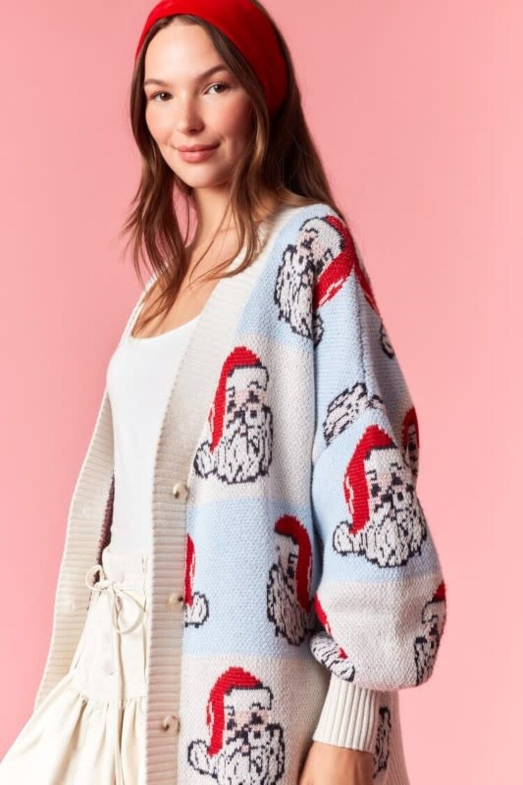 Santa Claus Checker Cardigan