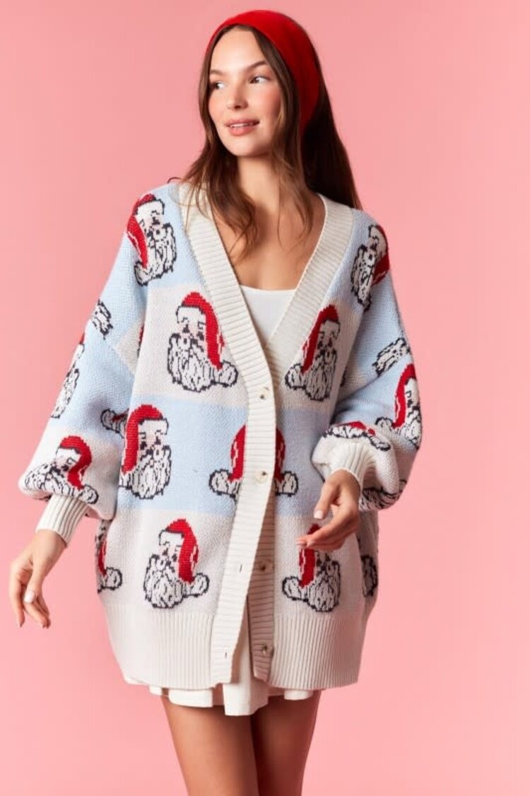 Santa Claus Checker Cardigan
