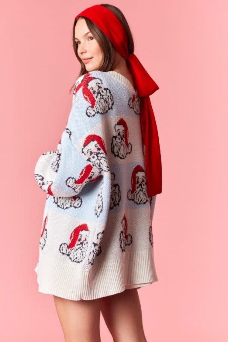 Santa Claus Checker Cardigan