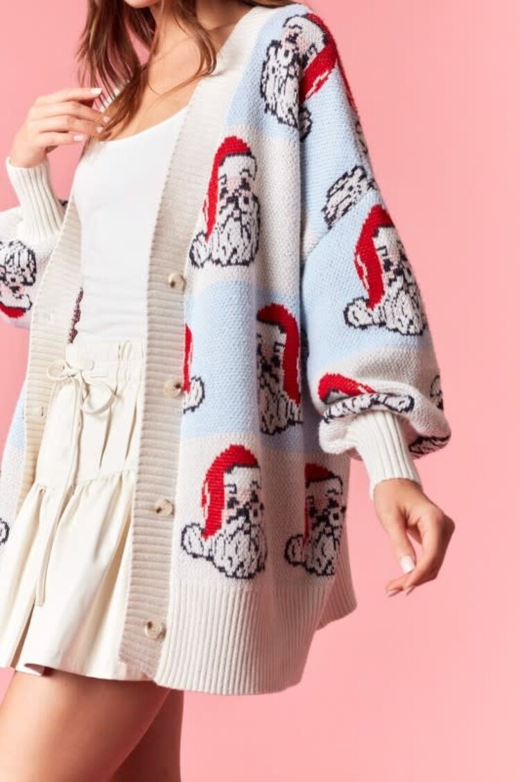 Santa Claus Checker Cardigan