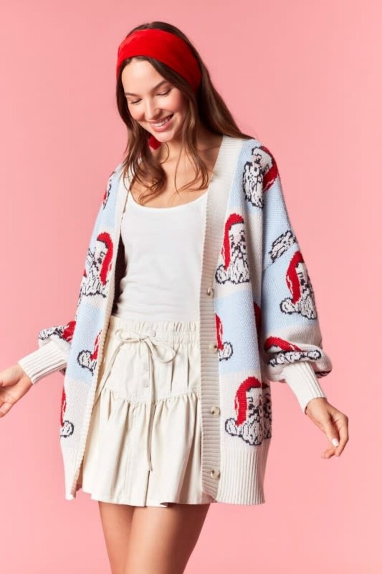 Santa Claus Checker Cardigan