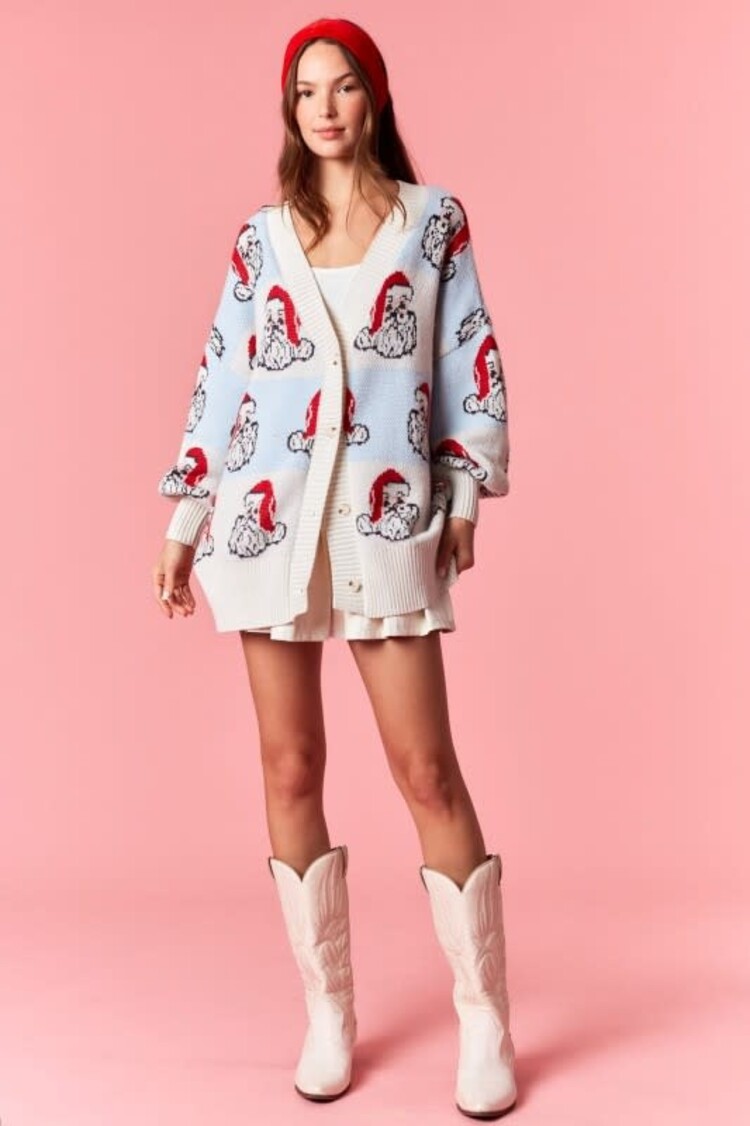 Santa Claus Checker Cardigan