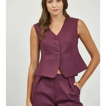 Pleated Peplum Woven Top