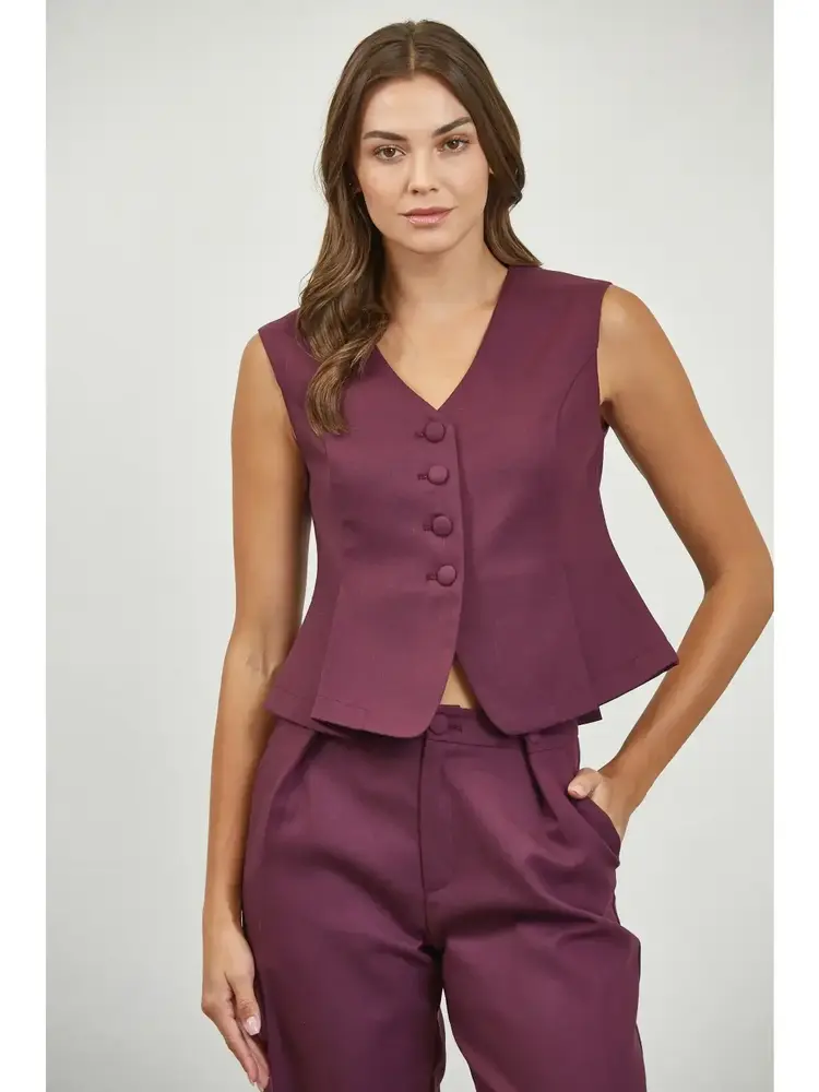 Pleated Peplum Woven Top