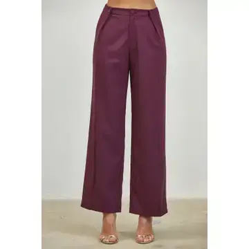 Button Detail High Waisted Pants