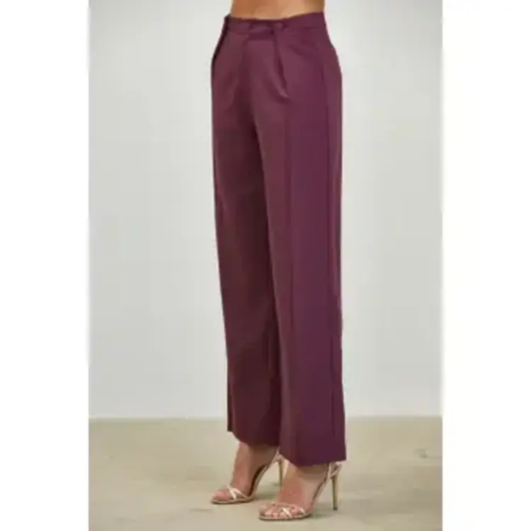 Button Detail High Waisted Pants