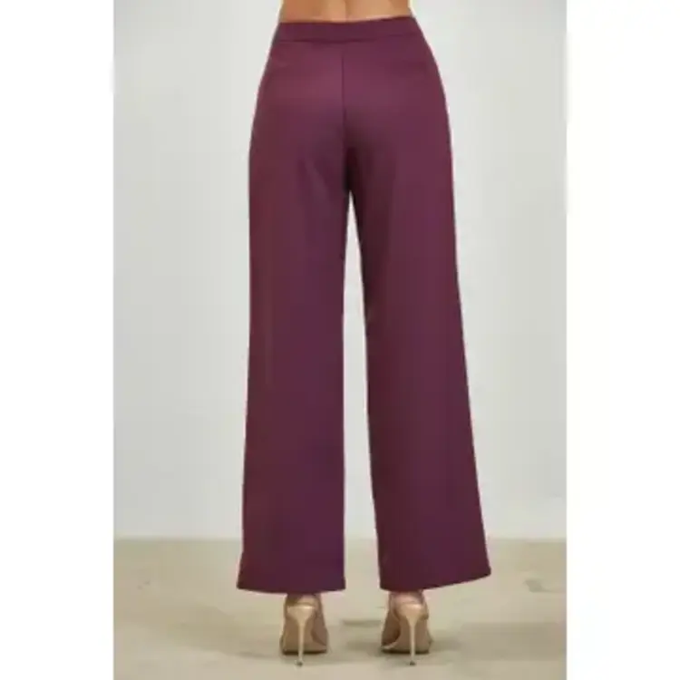 Button Detail High Waisted Pants