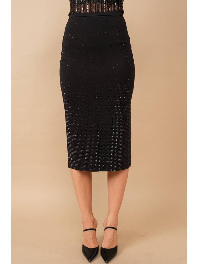Bodycon Studded Midi Skirt