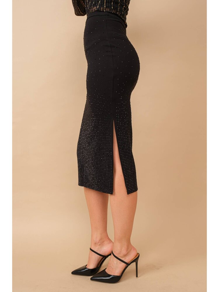 Bodycon Studded Midi Skirt