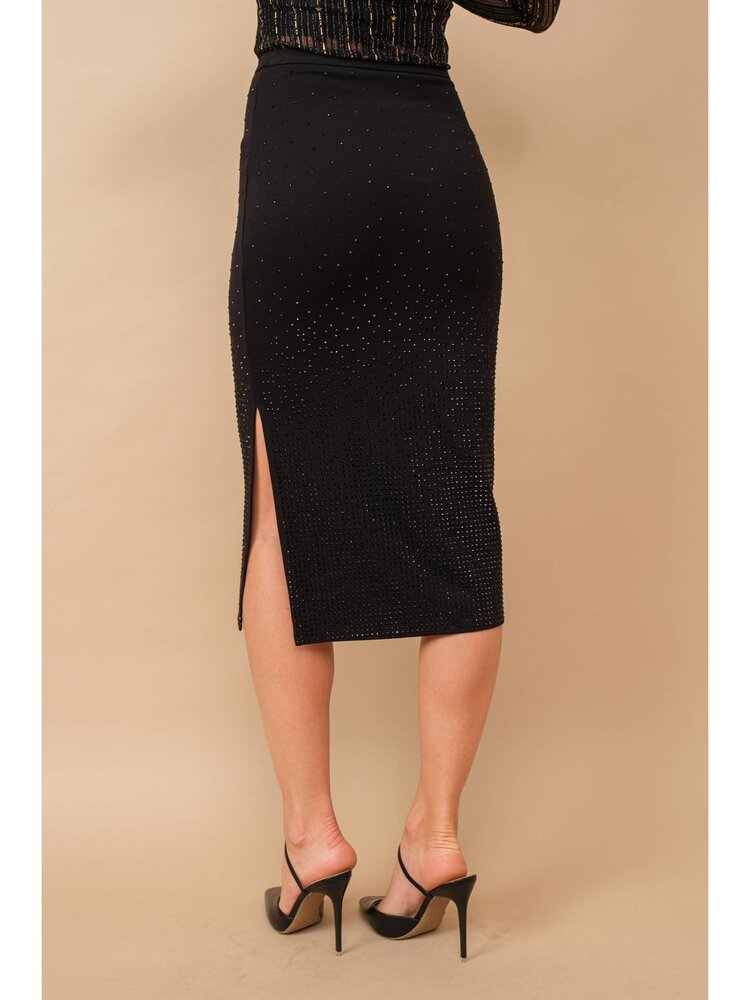 Bodycon Studded Midi Skirt