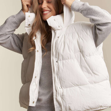Adora LA Front Zip Up Puffy Hoodie Vest