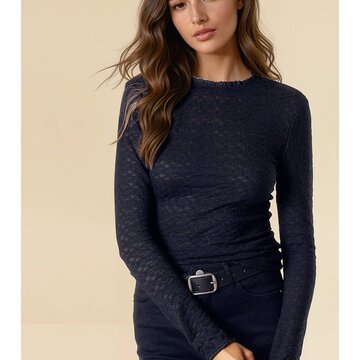 Textured Stretch Knit Top