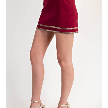 Rhinestone Detail Mini Skirt
