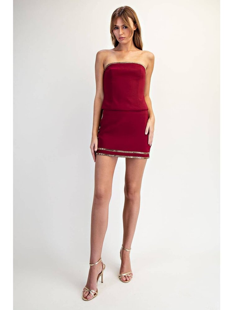 Rhinestone Detail Mini Skirt