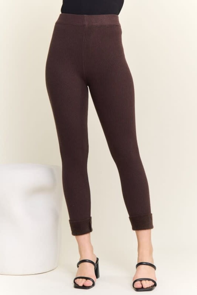 Adora LA Ribbed Knit Leggings Slim Pants