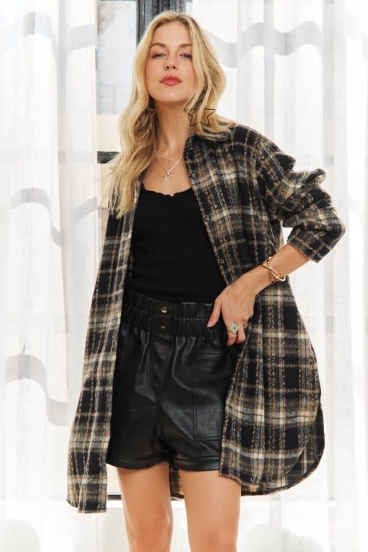 Adora LA Button Down Flannel Shacket
