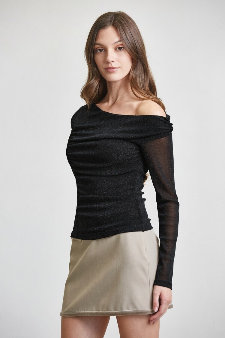 One Shoulder Sparkle Top