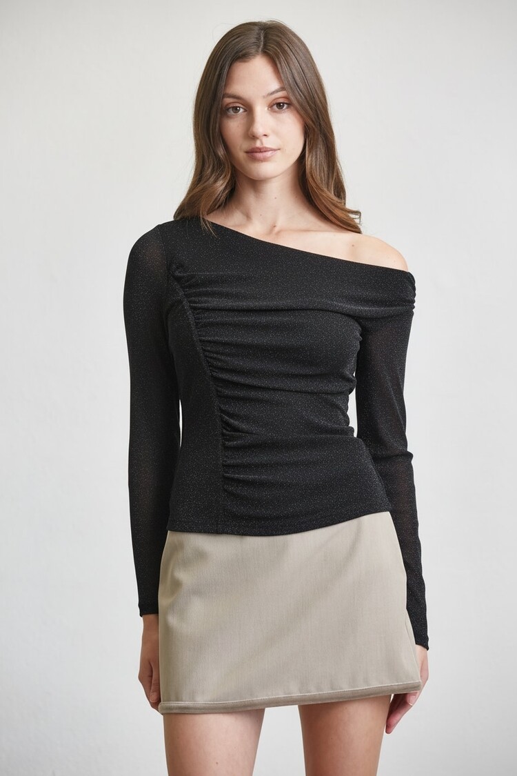One Shoulder Sparkle Top