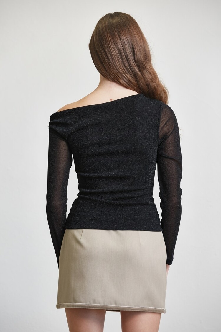 One Shoulder Sparkle Top