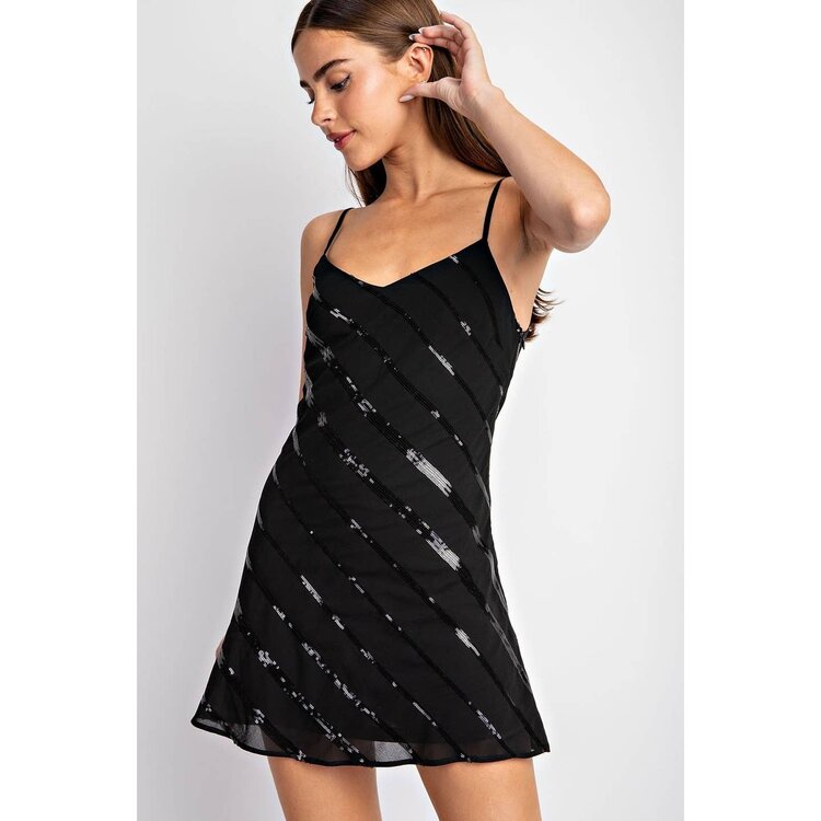 Embellished Chiffon Cami Dress