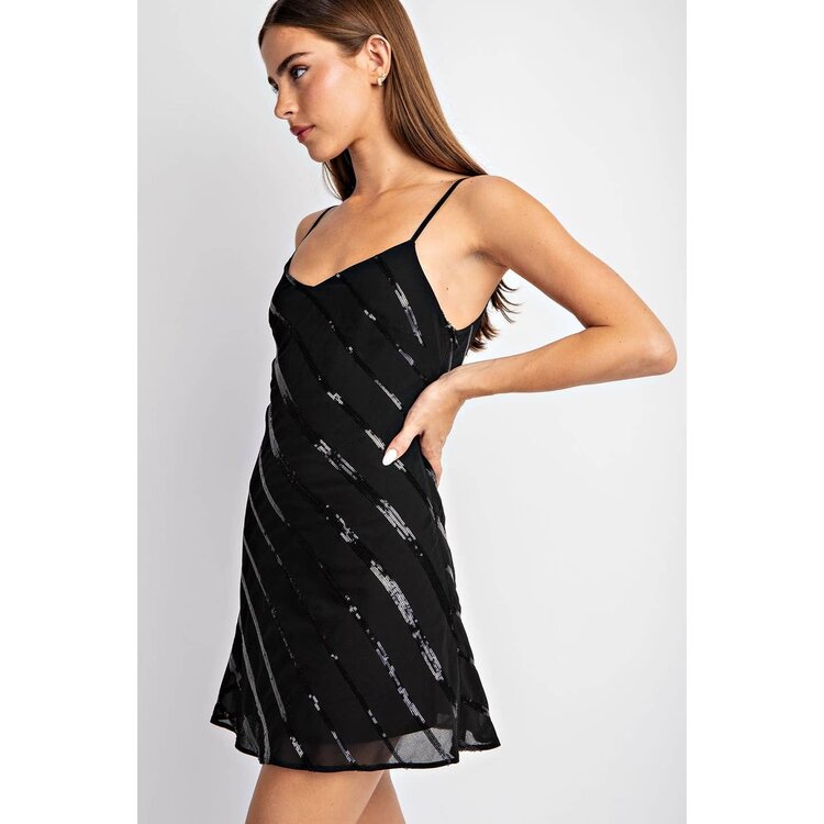 Embellished Chiffon Cami Dress