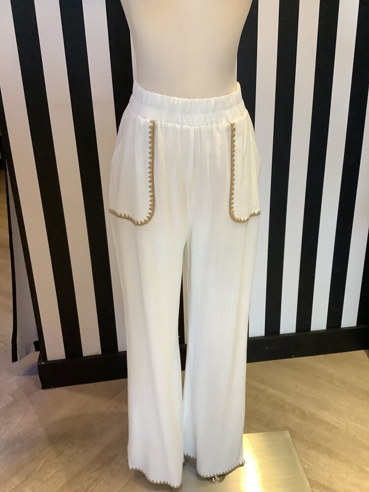 Vintage Havana Wide Leg Pant w/Stitching