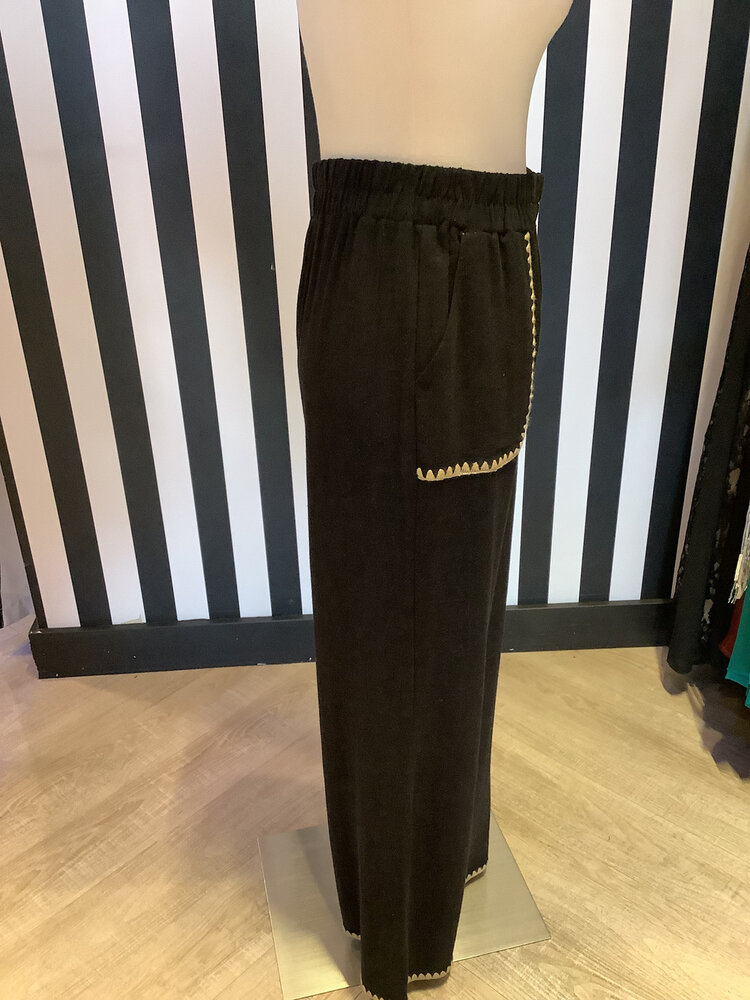 Vintage Havana Wide Leg Pant w/Stitching